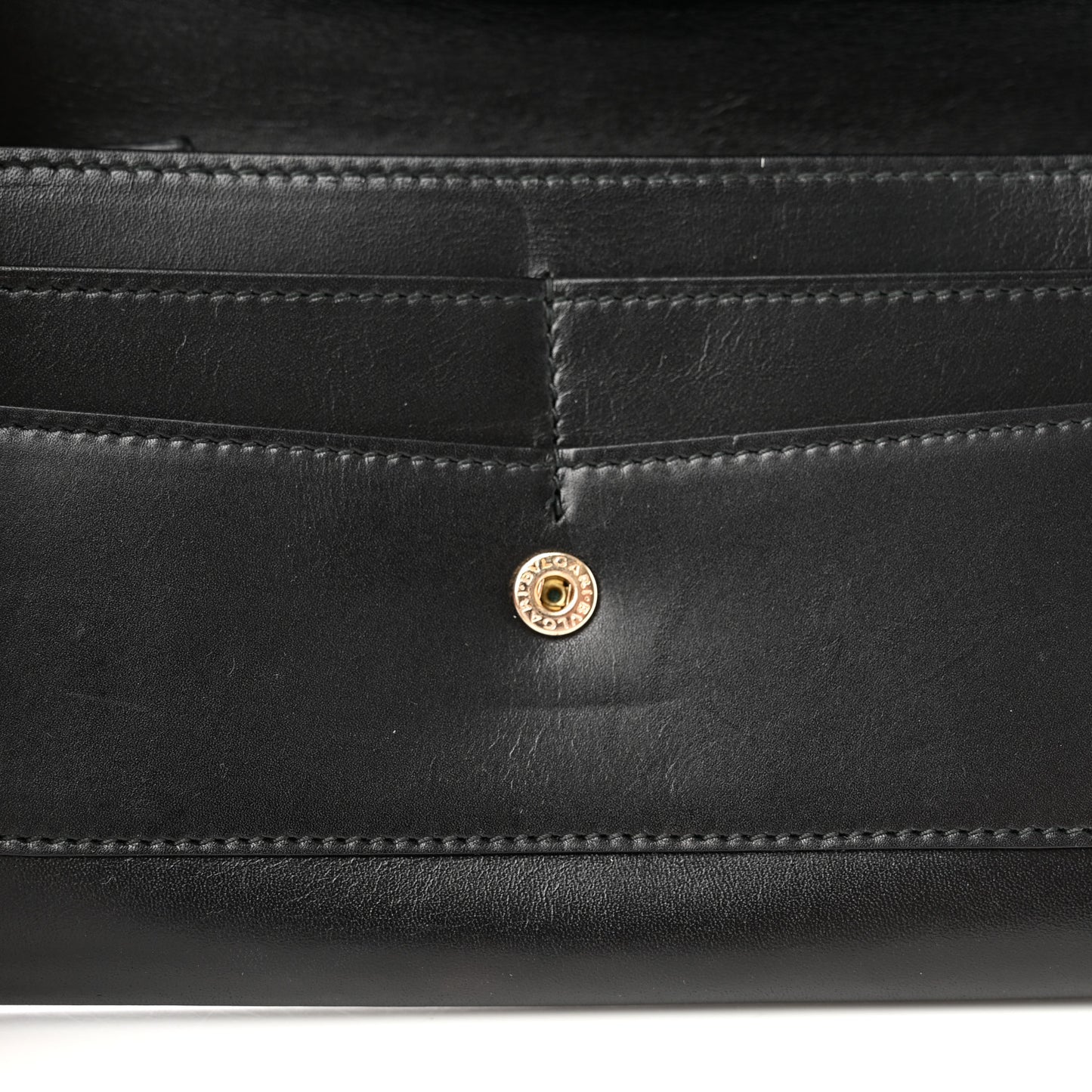 Calfskin Serpenti Forever Wallet Black