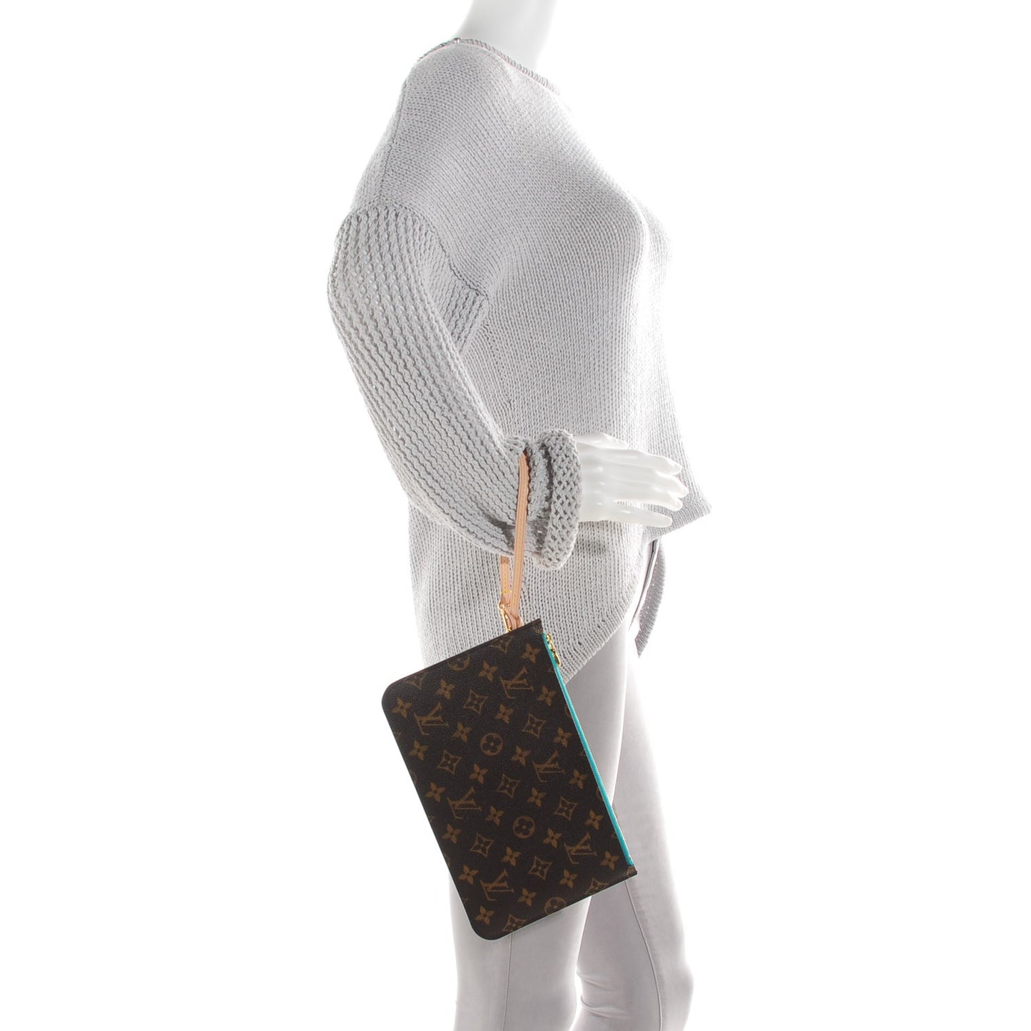 Monogram Neverfull MM GM Pochette Turquoise
