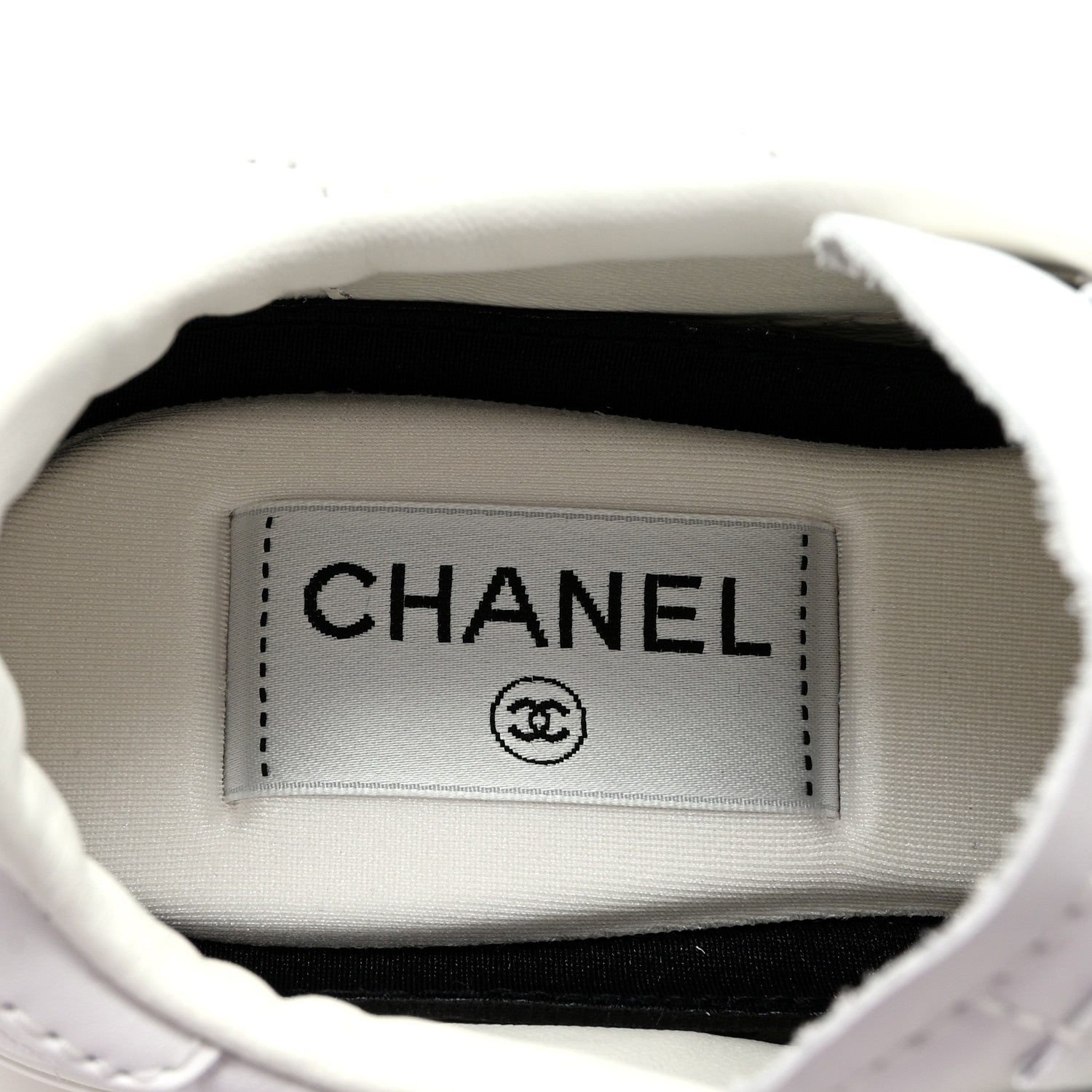 Chanel Calfskin CC Womens Sneakers 36.5 White 8 of 9