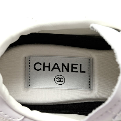 Chanel Calfskin CC Womens Sneakers 36.5 White 8 of 9