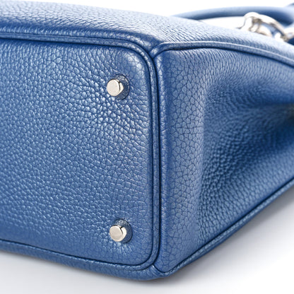 Christian Dior Metallic Bullcalf Medium Diorissimo Tote Blue 9 of 9