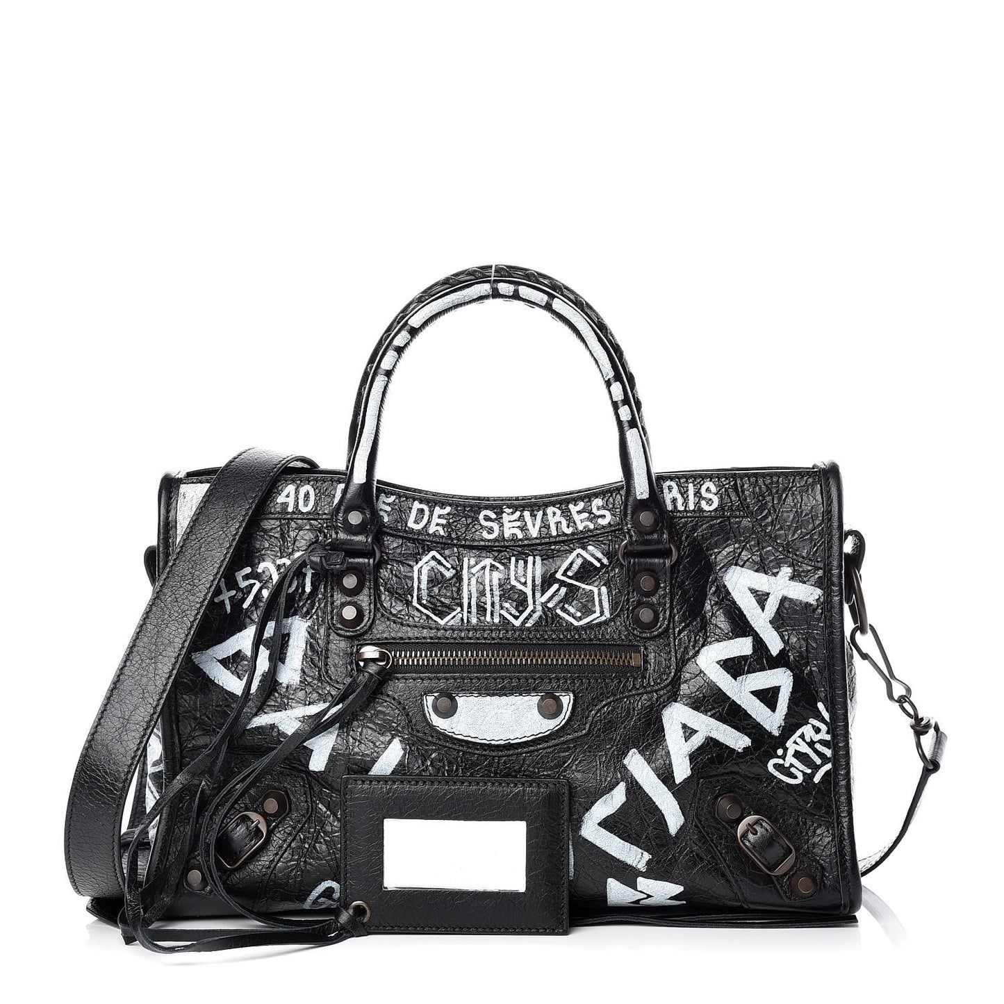Agneau Classic Hardware Graffiti All Over S City Black