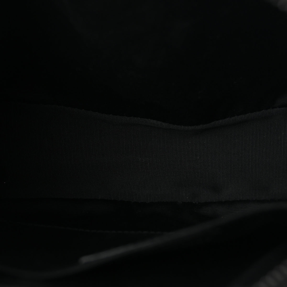 Patent Calfskin Matelasse Monogram Lou Camera Bag Black