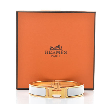 Hermes Enamel Narrow Clic Clac H Bracelet PM White 6 of 6