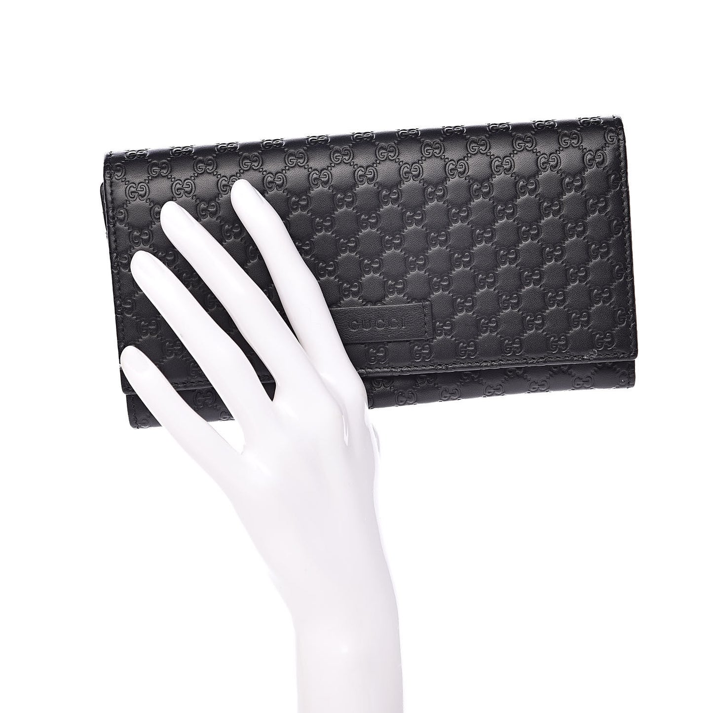 Soft Microguccissima Continental Wallet Black