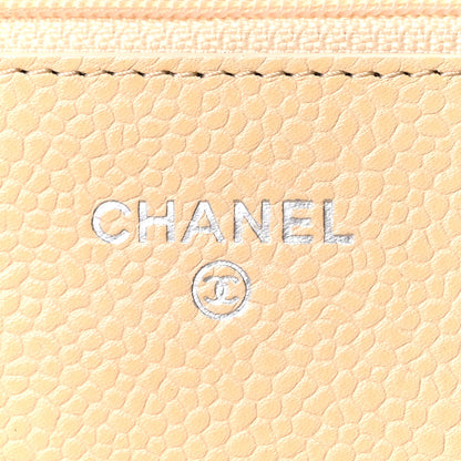 Chanel Caviar Quilted Wallet on Chain WOC Beige Clair 5 of 10