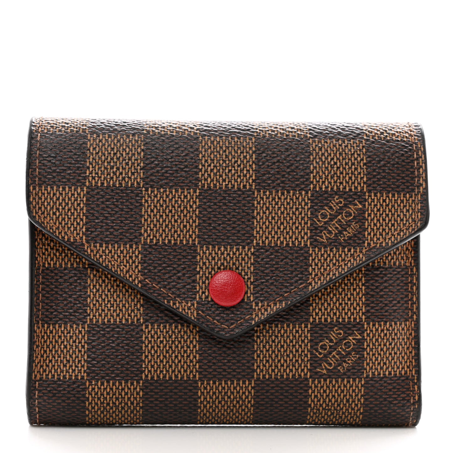 Damier Ebene Victorine Wallet Red