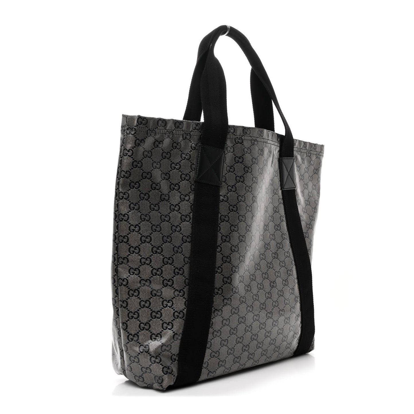 Crystal Monogram Medium Vertical Tote Black