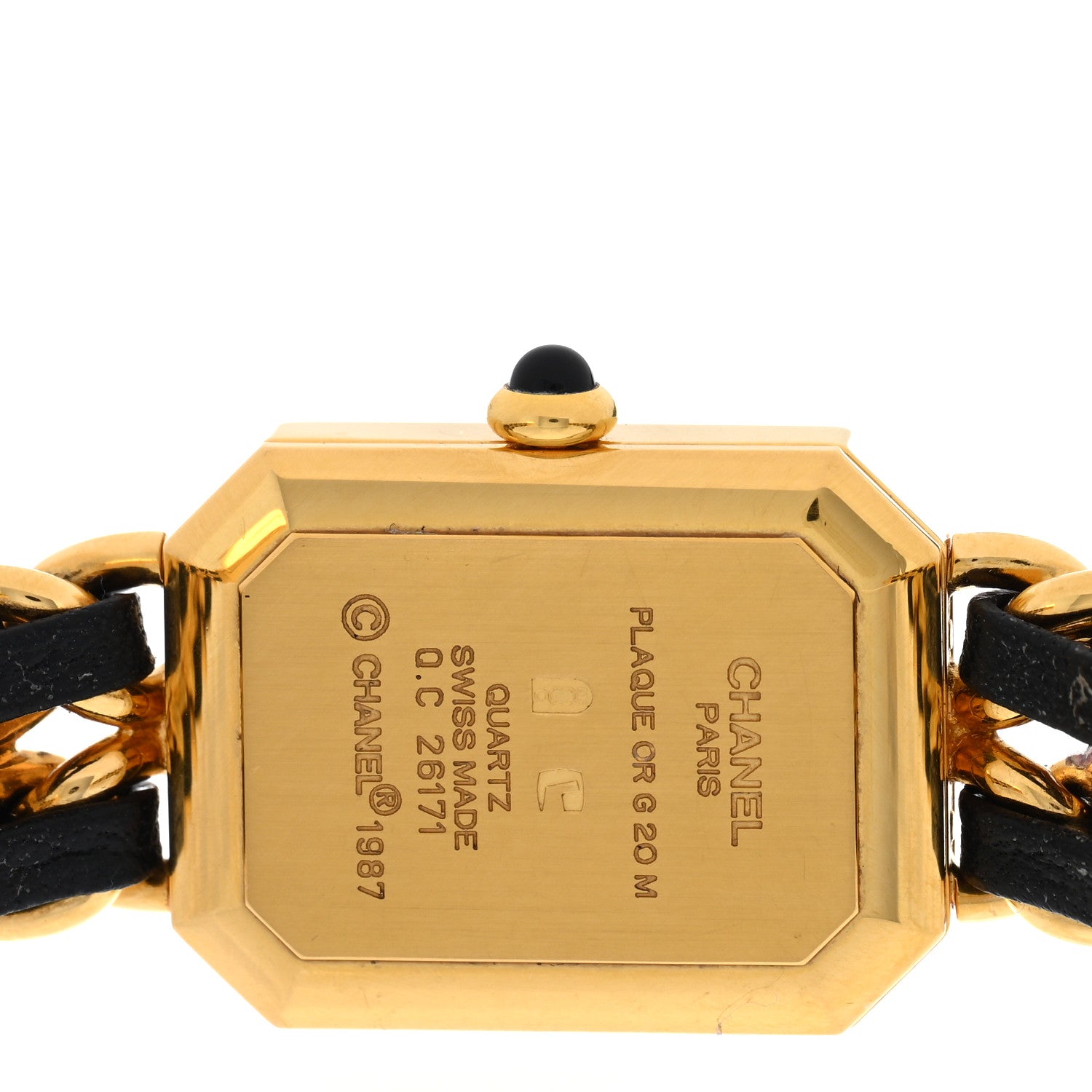 Chanel Stainless Steel Lambskin 20mm Chain Premiere Quartz Watch Gold L 4 of 4