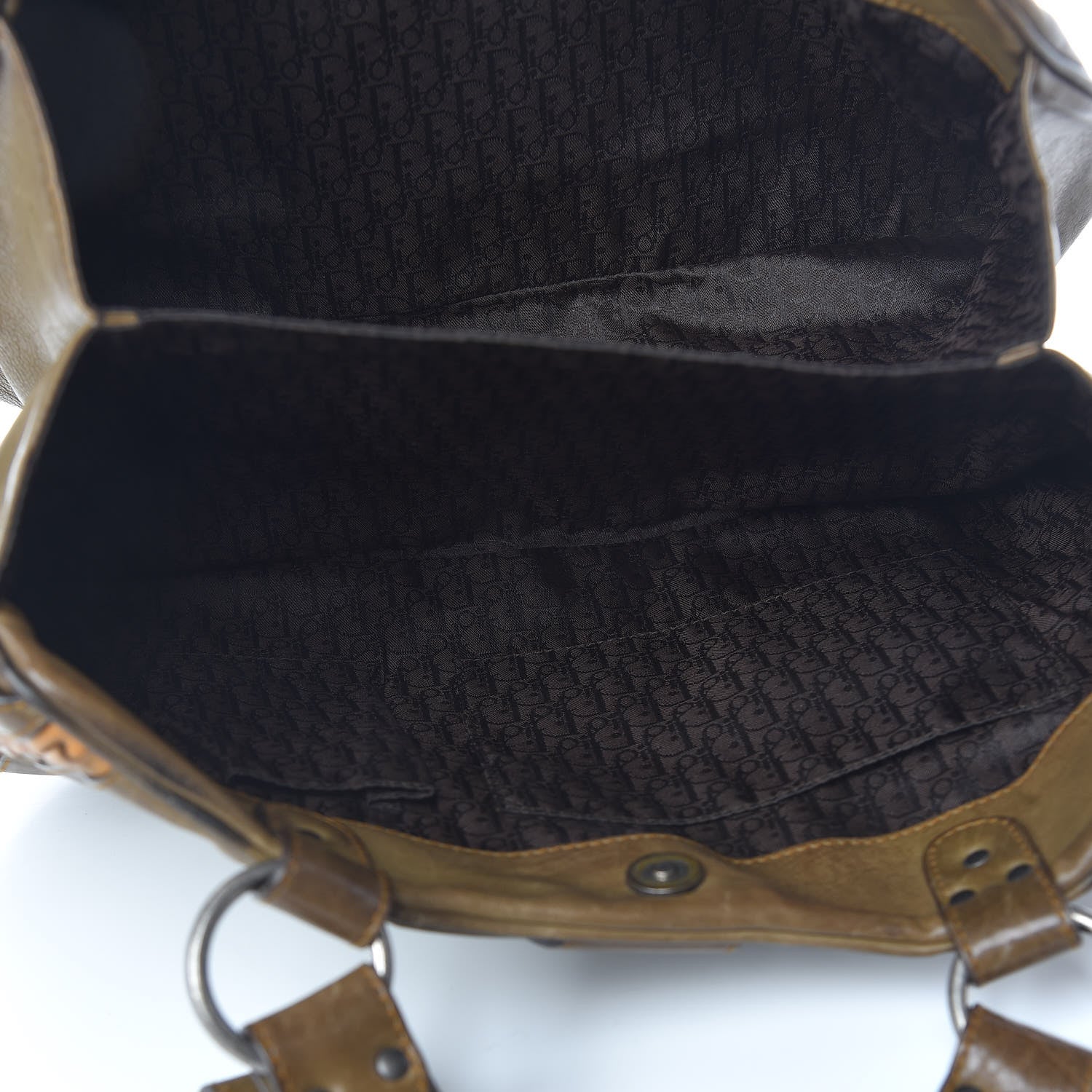 Christian Dior Calfskin Medium Gaucho Double Saddle Bag Brown 6 of 19