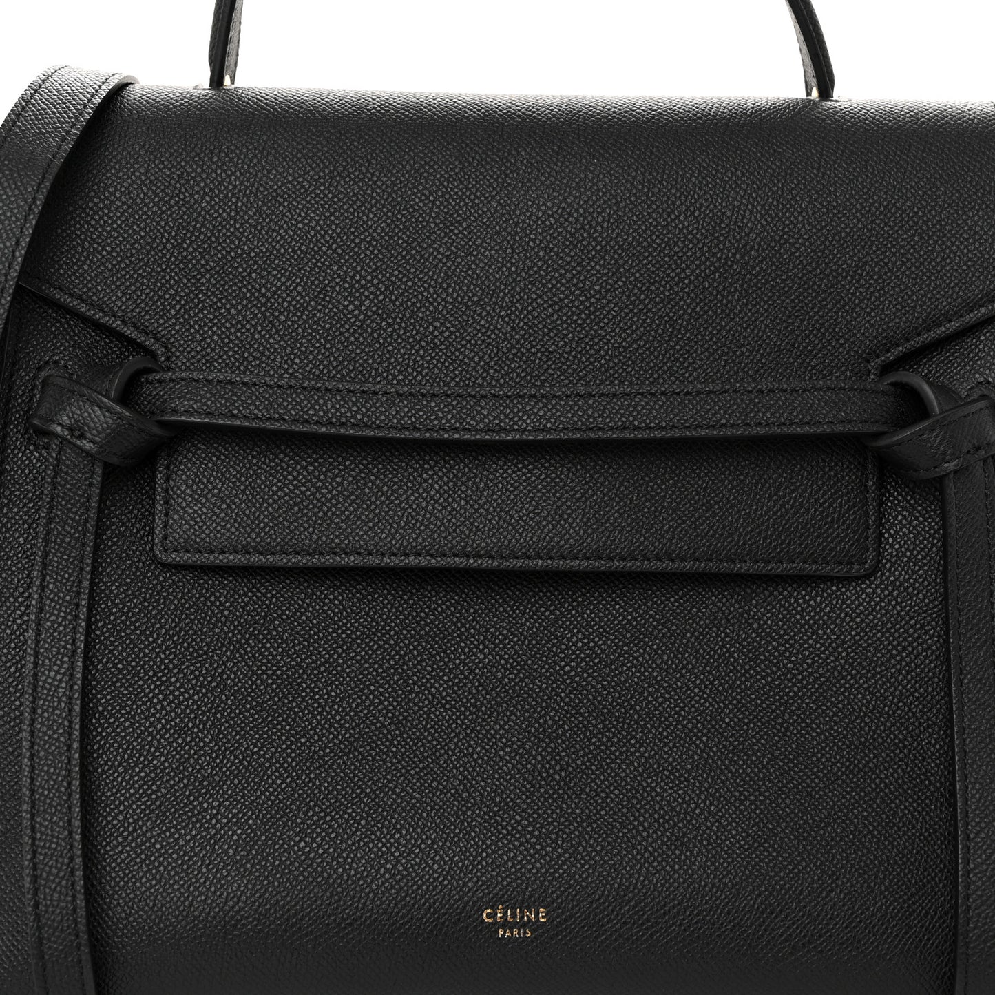 Grained Calfskin Mini Belt Bag Black