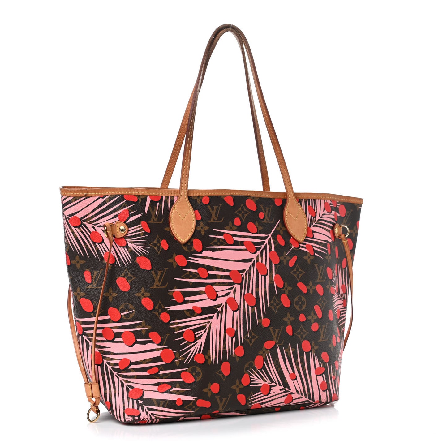 Monogram Jungle Dots Neo Neverfull MM Sugar Pink Poppy