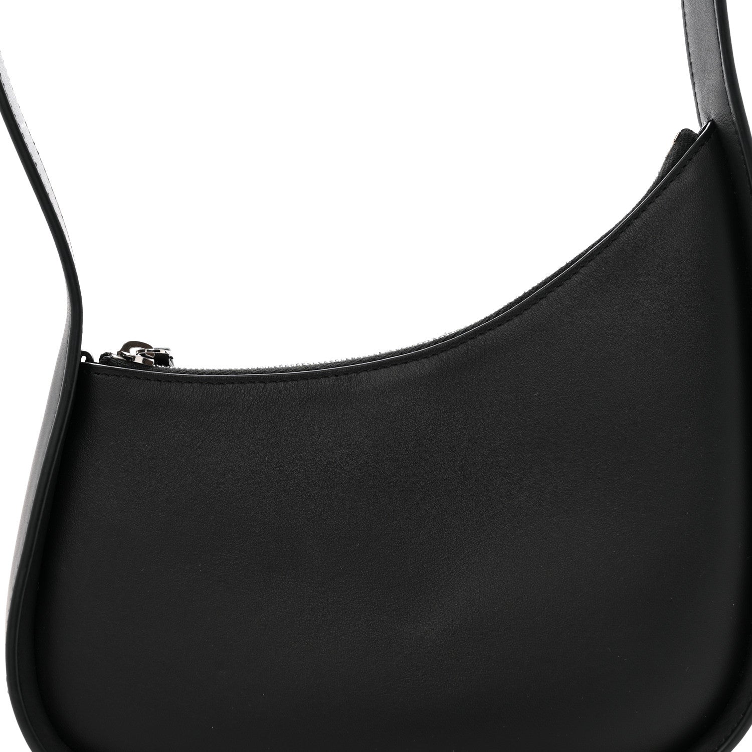 The Row Smooth Calfskin Half Moon Shoulder Bag Black 7 of 12