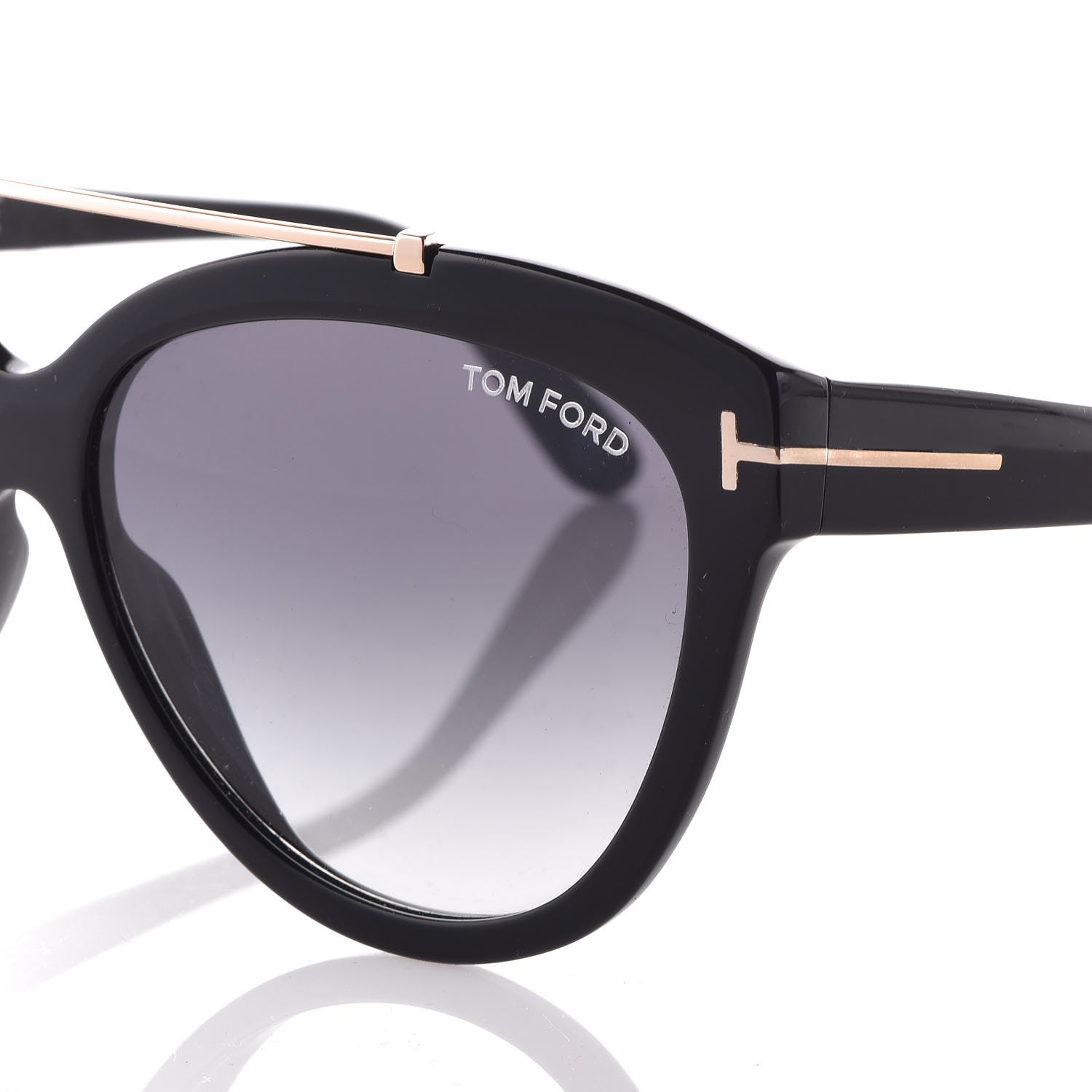 Tom Ford Livia Cat Eye Sunglasses TF518 Black 7 of 7