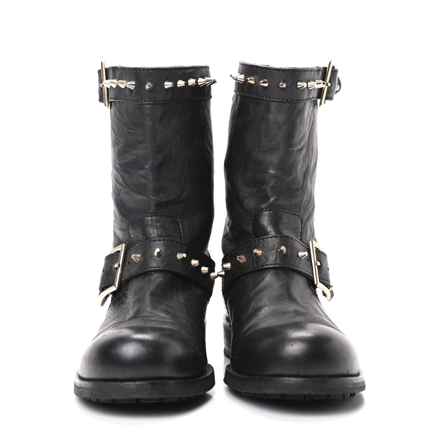 Studded Dash Biker Boots 37 Black