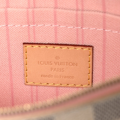 Louis Vuitton Damier Azur Neverfull MM GM Pochette Rose Ballerine 6 of 7