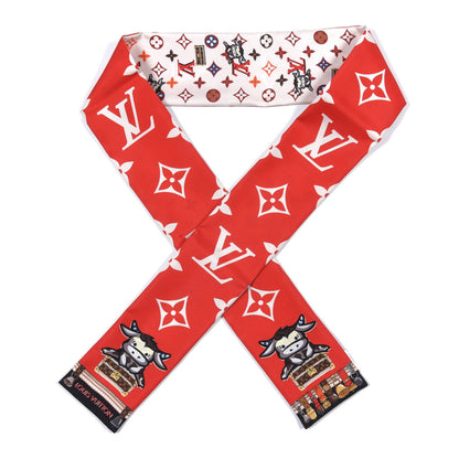 Louis Vuitton Silk Monogram Rodeo Bandeau Red 1 of 4