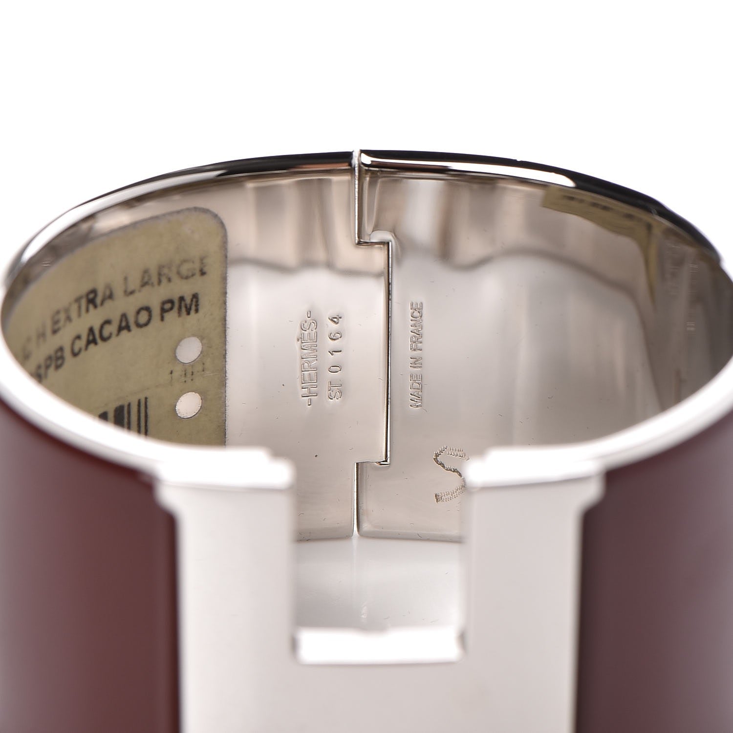 Hermes Enamel Extra Wide Clic H Bracelet PM Cacao 4 of 4