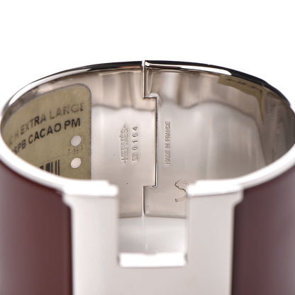 Hermes Enamel Extra Wide Clic H Bracelet PM Cacao 4 of 4