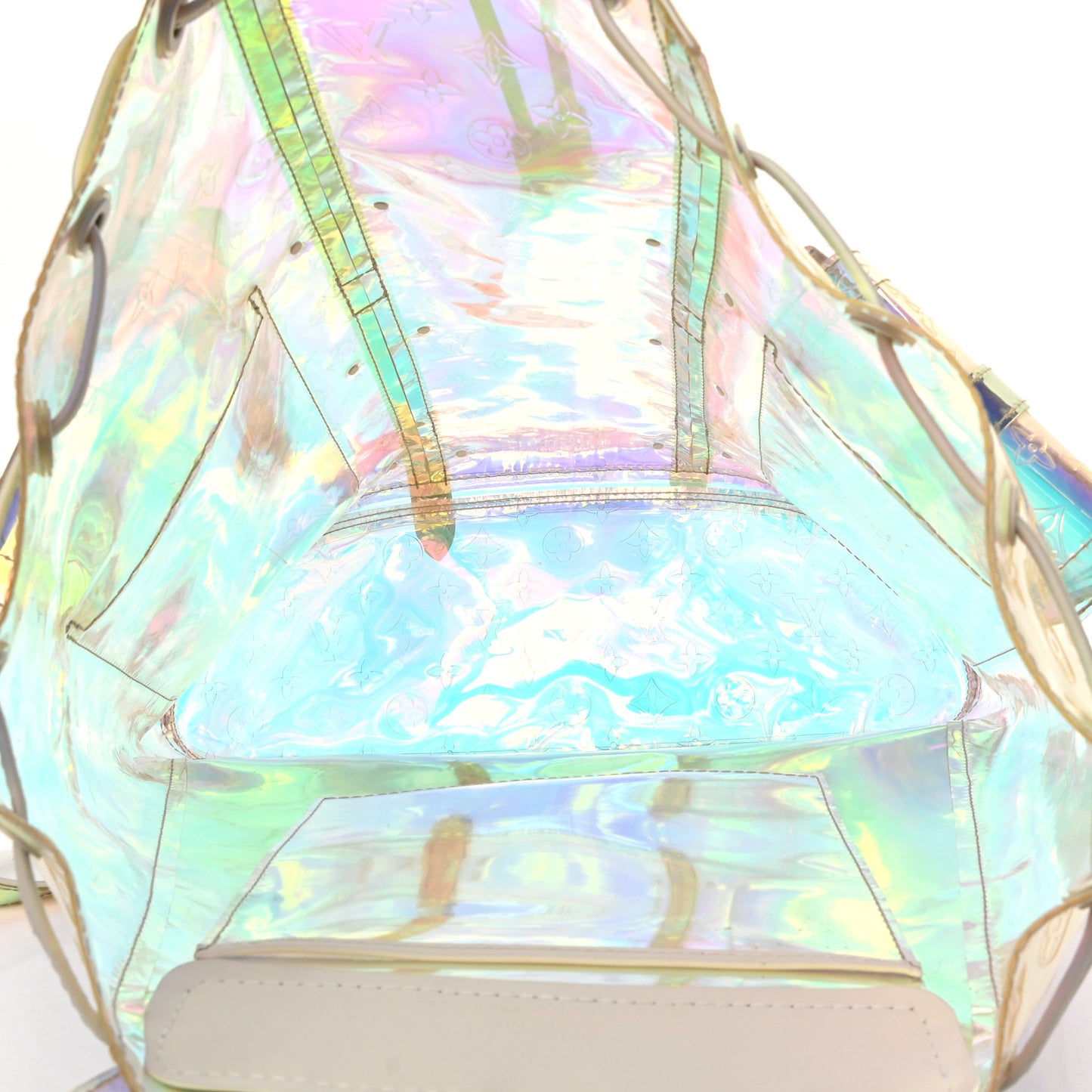 PVC Monogram Christopher Backpack GM Iridescent Prism