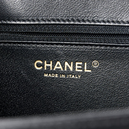 Chanel Caviar Quilted Large CC Filigree Vanity Case Navy Black 8 of 12