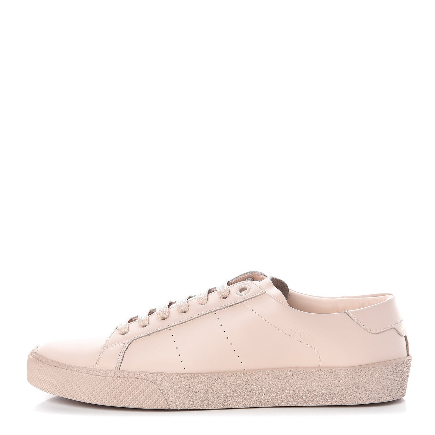 Calfskin Womens Signature Court SL/06 Sneakers 36.5 Light Pink