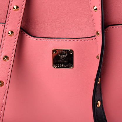 MCM Calfskin Mini Duchess Polke Studs Backpack Pink 8 of 11