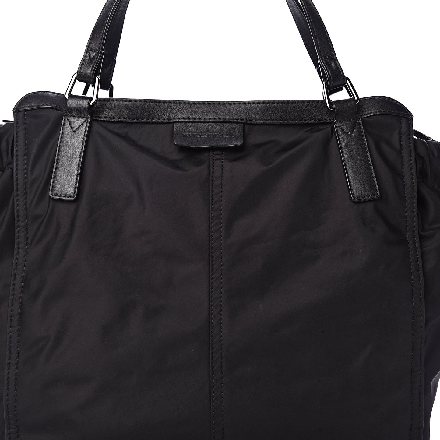 Nylon Check Buckleigh Packable Tote Black