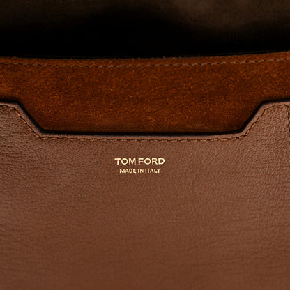 Tom Ford Suede Calfskin Mini Jennifer Crossbody Caramel 6 of 9