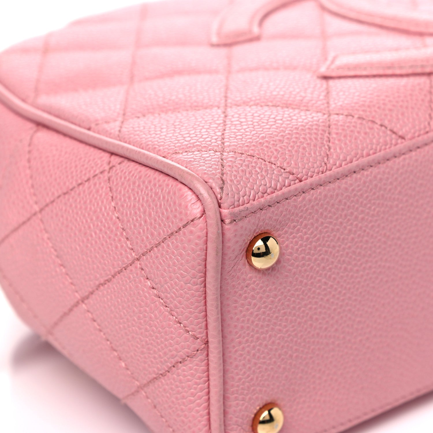 Chanel Caviar Quilted Small Bowler Pink 9 of 14