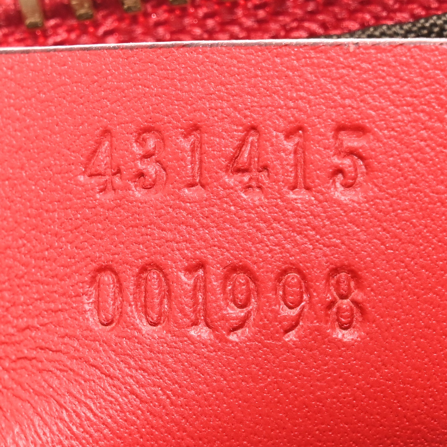 GG Supreme Monogram Merveilles Lips Zip Pouch Hibiscus Red