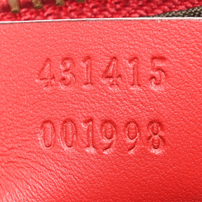 Gucci GG Supreme Monogram Merveilles Lips Zip Pouch Hibiscus Red 7 of 9