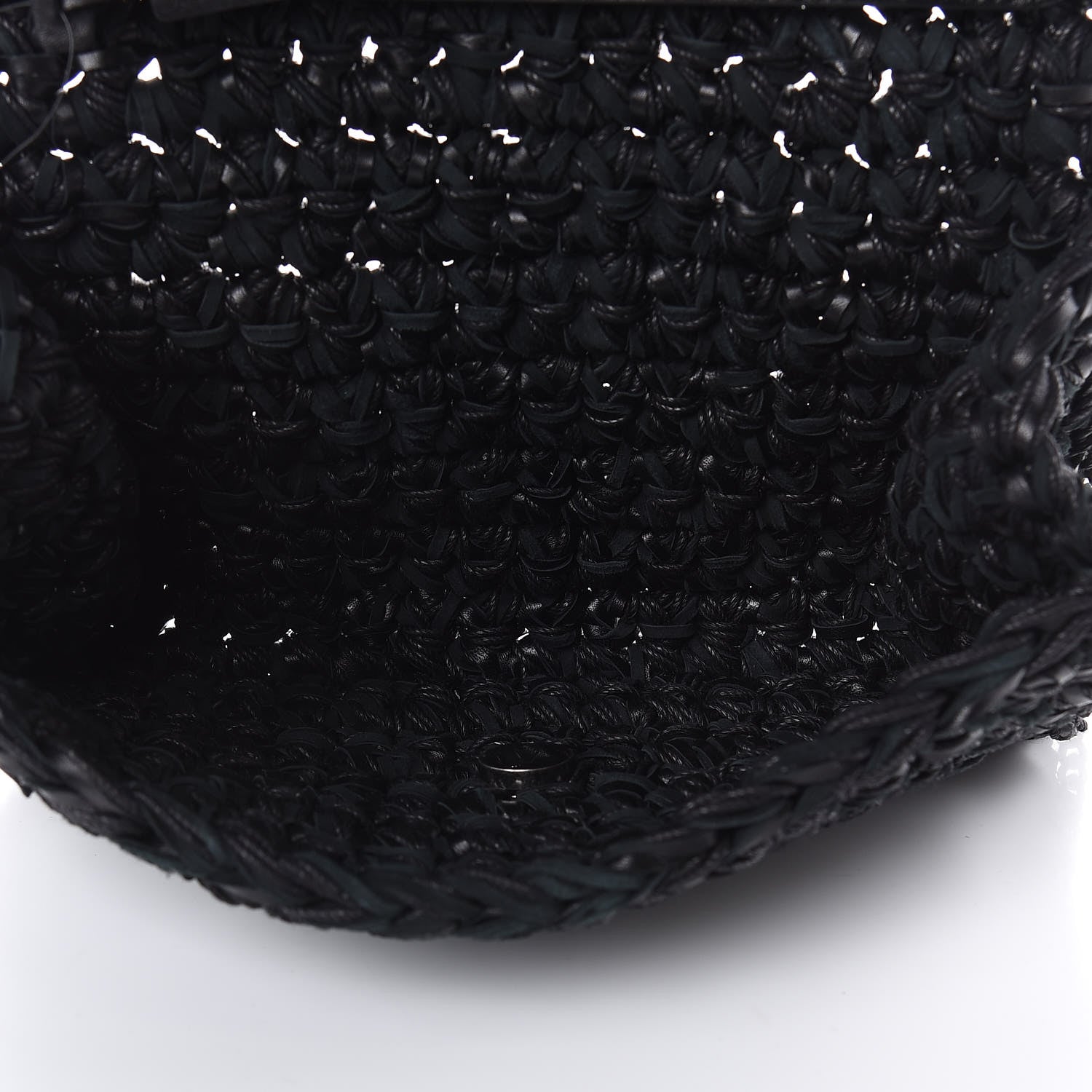 Saint Laurent Woven Calfskin Medium Monogram Kate Satchel Black 5 of 9