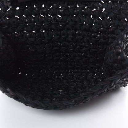 Saint Laurent Woven Calfskin Medium Monogram Kate Satchel Black 5 of 9