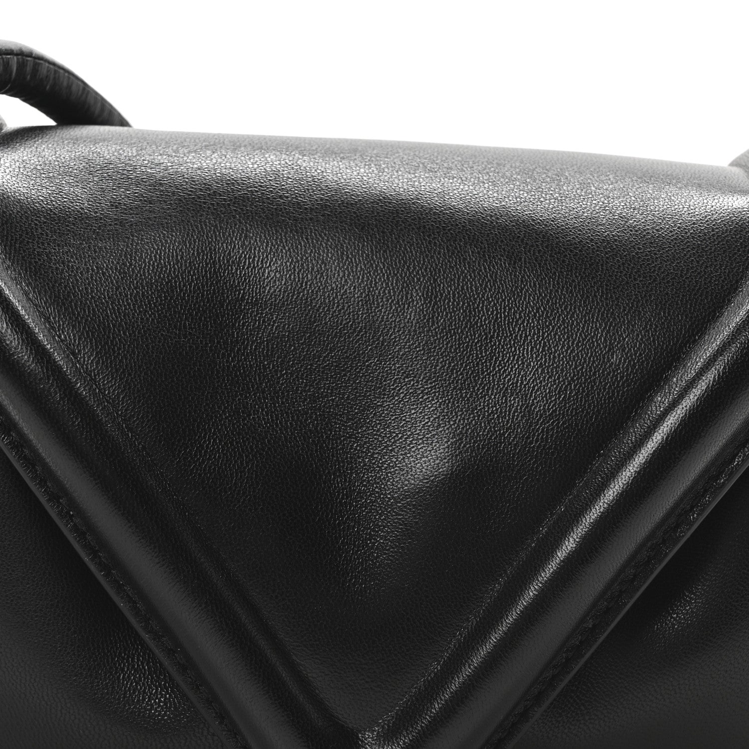 Bottega Veneta Lambskin Small Beak Triangle Flap Shoulder Bag Black 7 of 9