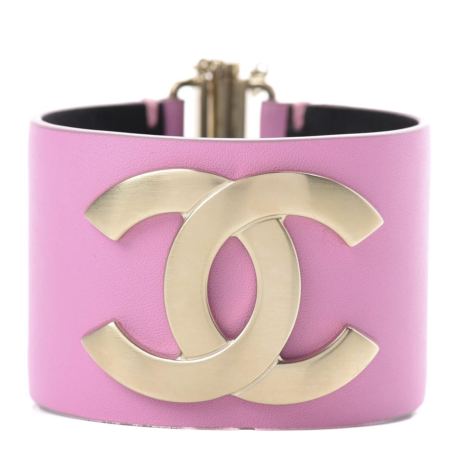 Chanel Calfskin CC Wide Cuff M Pink 1 of 7