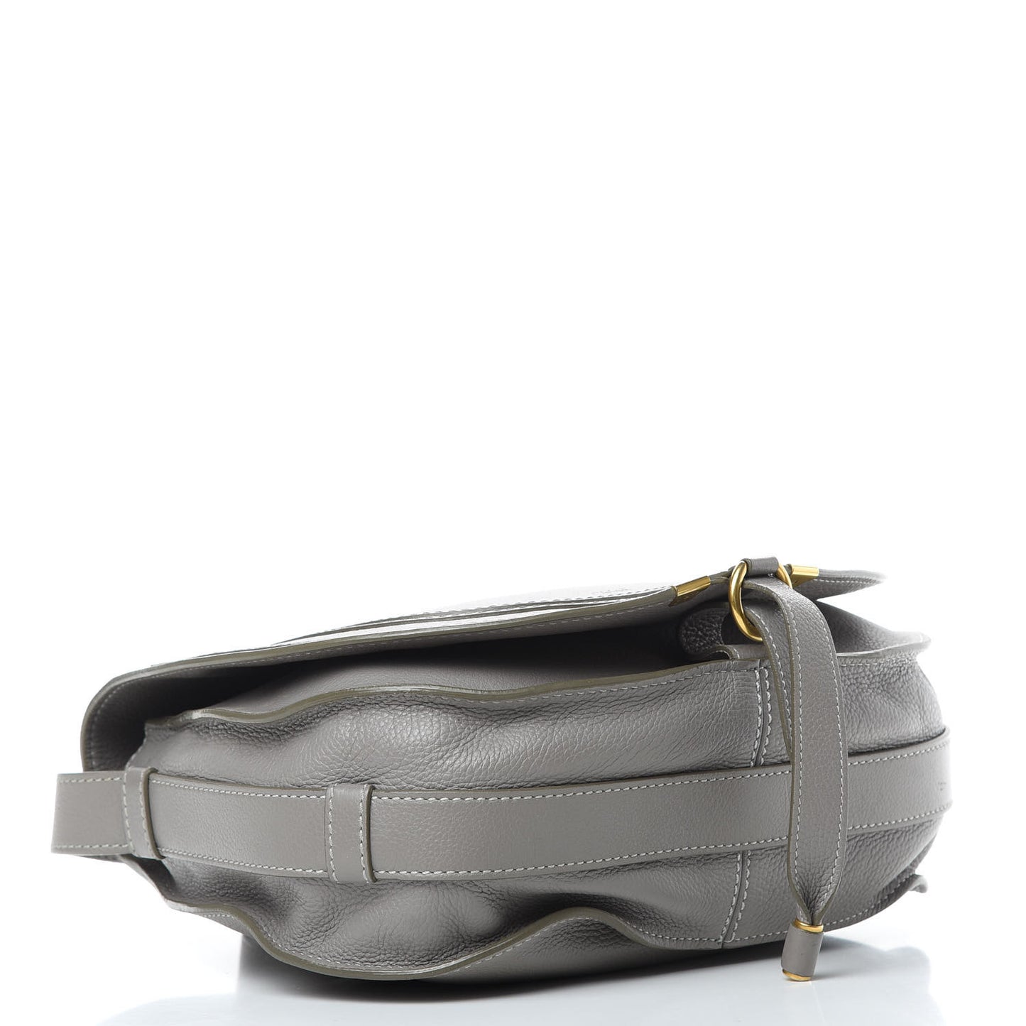 Calfskin Medium Marcie Round Crossbody Bag Cashmere Grey
