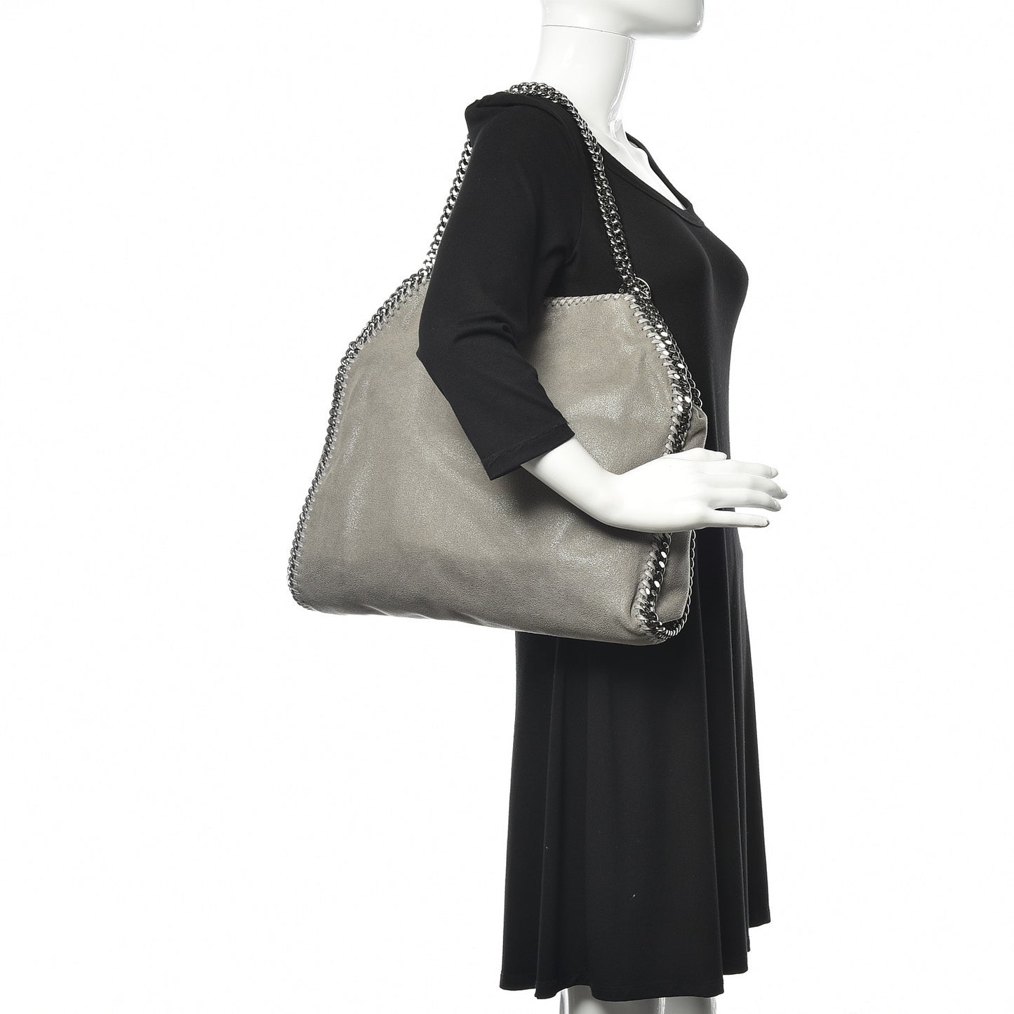 Shaggy Deer Small Falabella Tote Light Grey