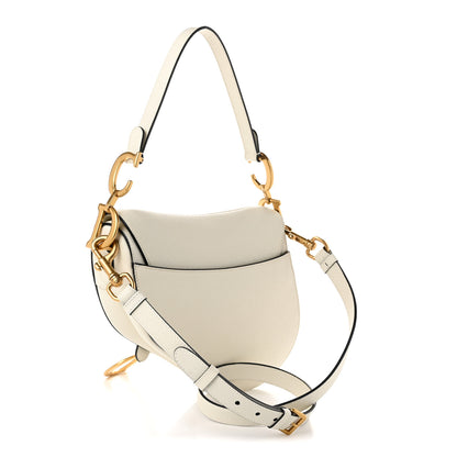 Christian Dior Grained Calfskin Saddle Bag With Strap Latte 3 of 12