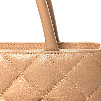 Chanel Caviar Quilted Medallion Tote Beige 13 of 13