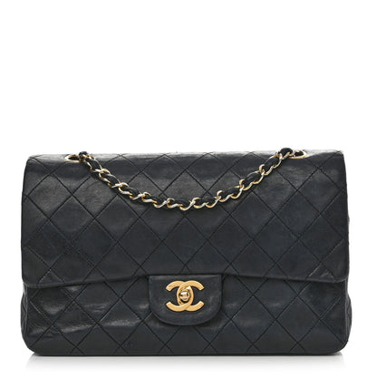 Chanel Lambskin Quilted Medium Double Flap Navy 1 of 15