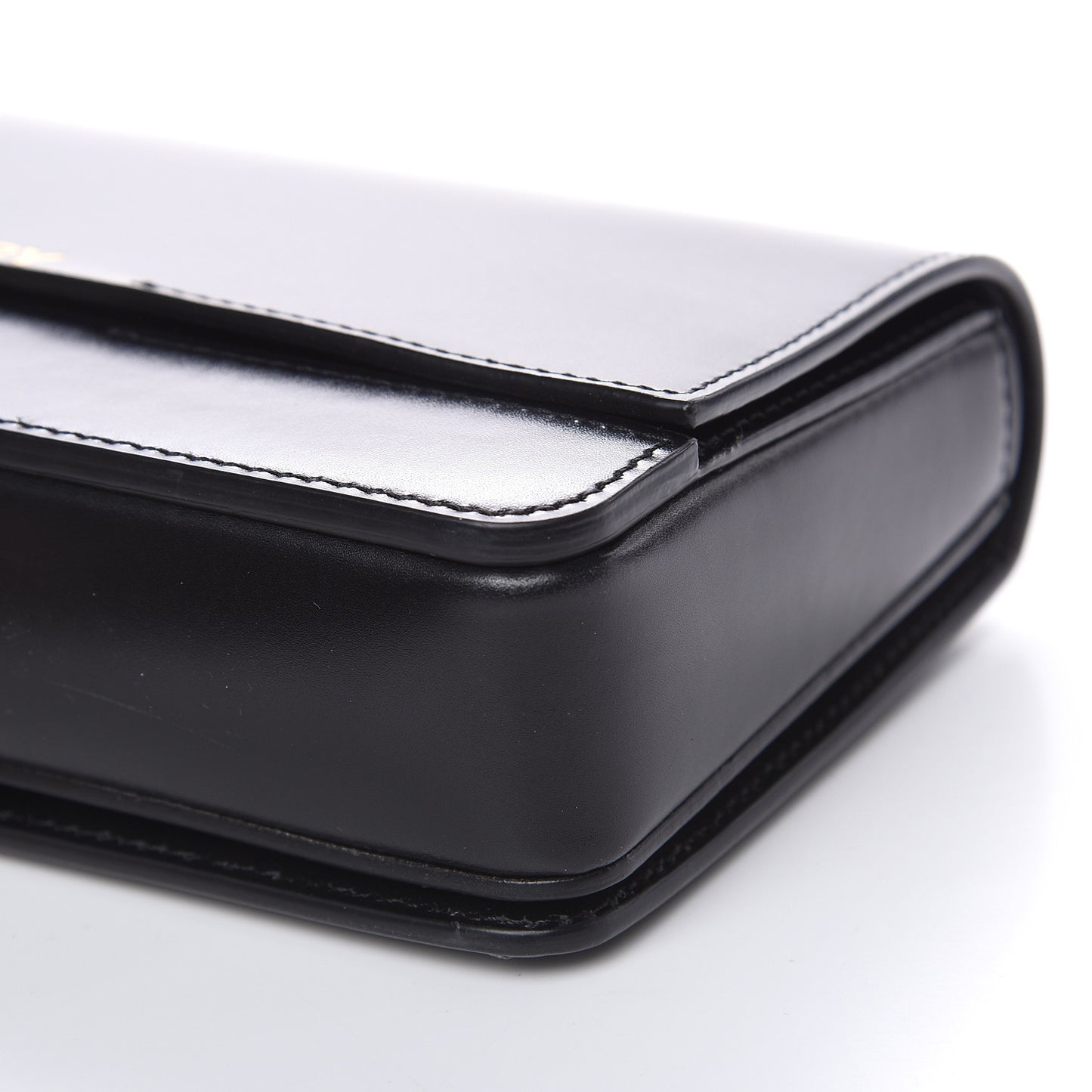 Calfskin Grace Chain Clutch Black