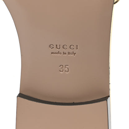 Gucci Metallic Nappa Crystal Square G Madelyn Slide Sandals 35 Gold 6 of 8