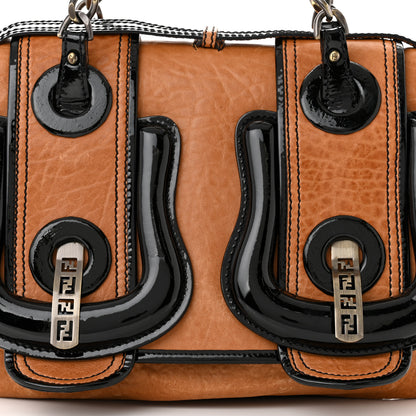 Fendi Nappa Patent B Bag Osso Black 8 of 14