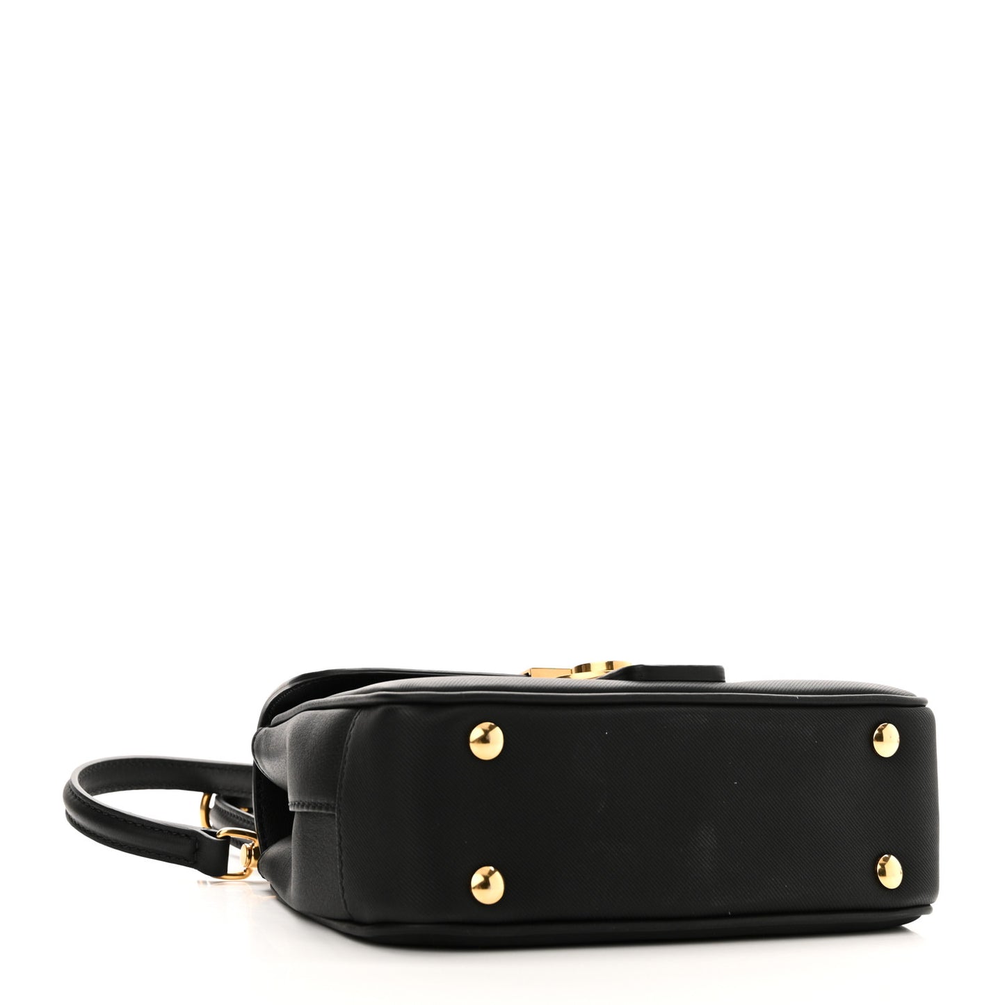 Trench Calfskin Small DK88 Top Handle Bag Black