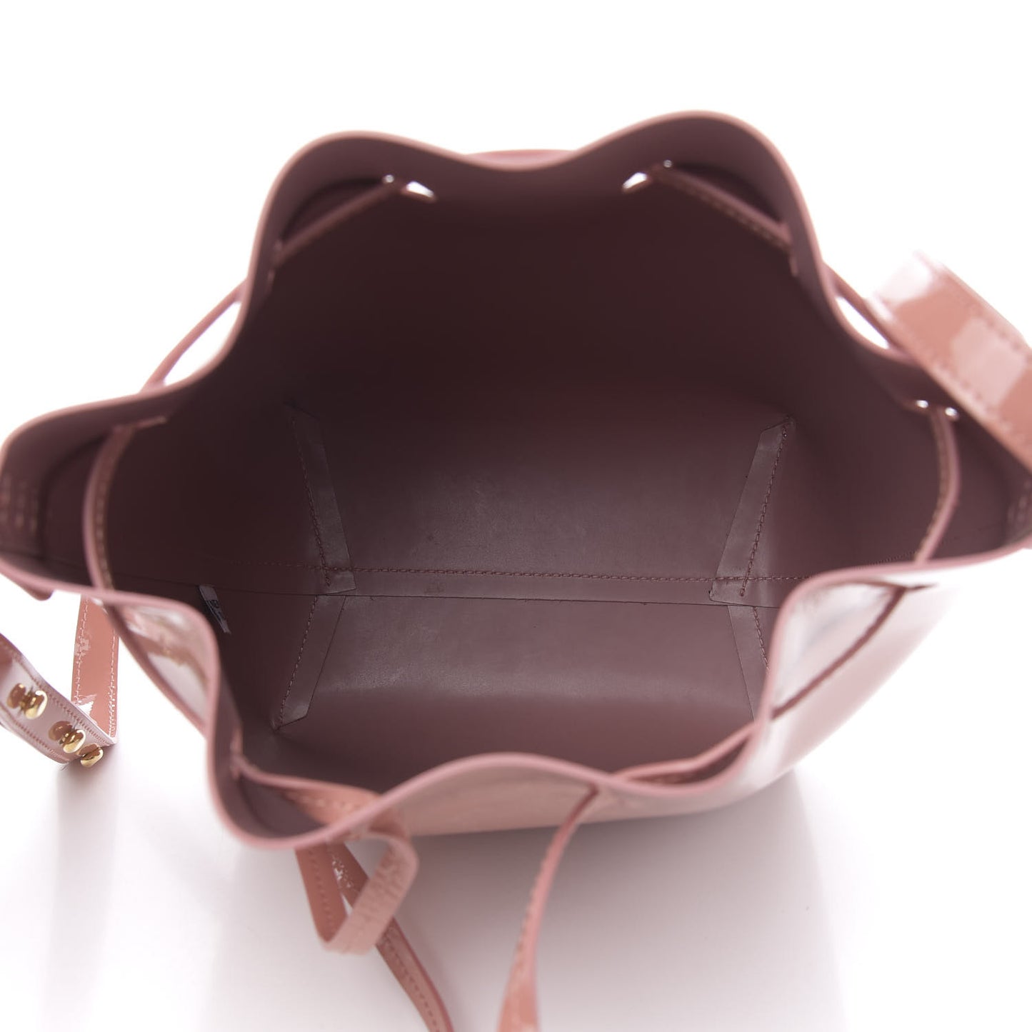 Patent Calfskin Mini Bucket Blush
