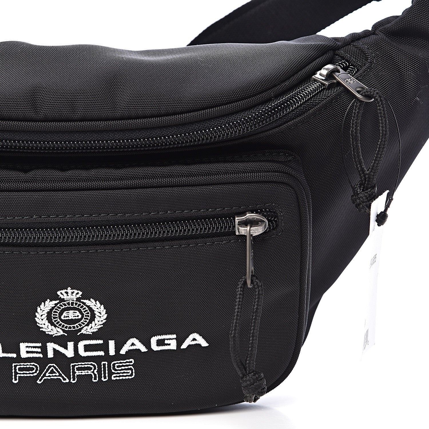 Balenciaga Nylon Crest Logo Embroidered Explorer Beltpack Black 11 of 11