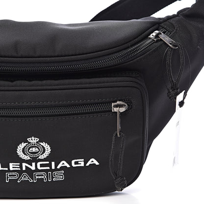 Balenciaga Nylon Crest Logo Embroidered Explorer Beltpack Black 11 of 11