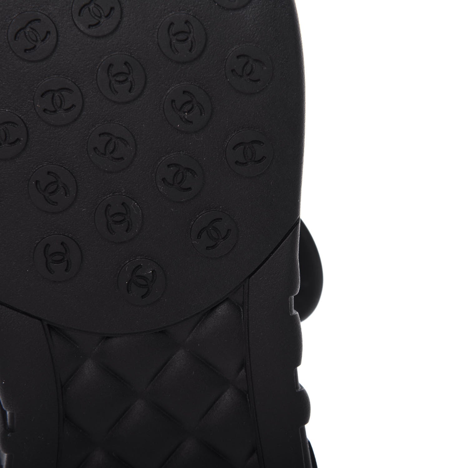 Chanel Mesh Lycra CC Sneakers 38.5 Black 9 of 10