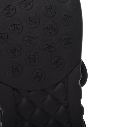 Chanel Mesh Lycra CC Sneakers 38.5 Black 9 of 10